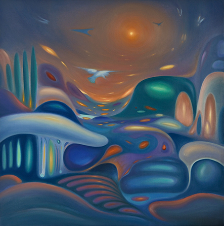 Liminal Return, 2026. Oil on Belgian linen by Helena Revuelta. Contemporary abstract painting.