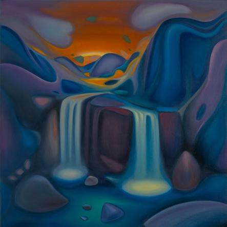 The Place I Return To, 2025. Oil on Belgian linen by Helena Revuelta. Contemporary abstract painting.