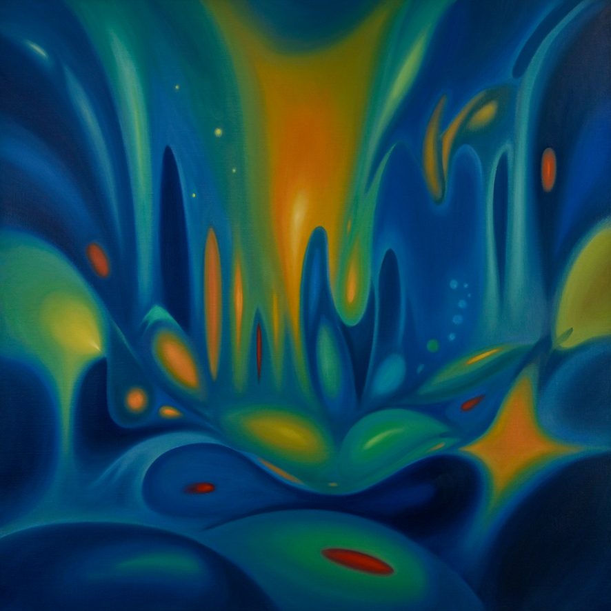 Release, 2026. Oil on Belgian linen by Helena Revuelta. Contemporary abstract painting.