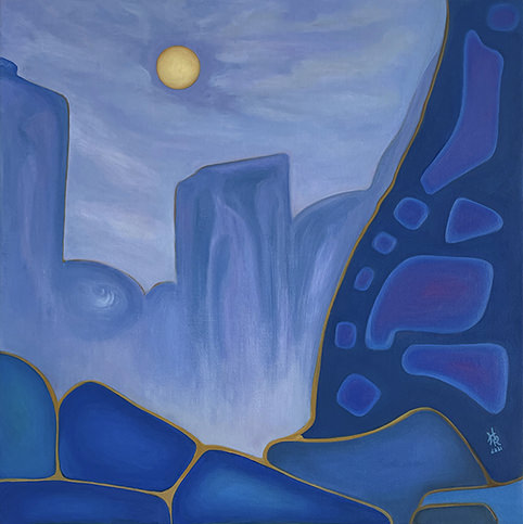 ABSTRACT COMPOSITION IN BLUE 1, 2021